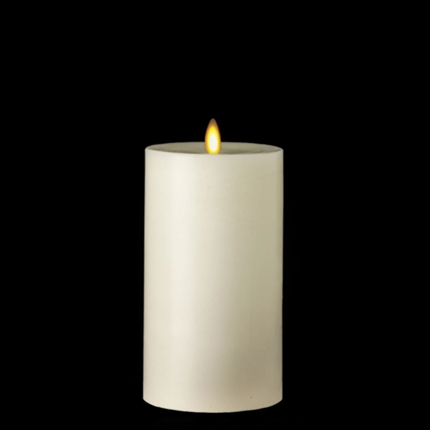 Best The Jolly Christmas Shop Liown 3.5" X 5" Or 7" Or 9" Flat Top Moving Flame Ivory Unscented Pillar Battery Candle