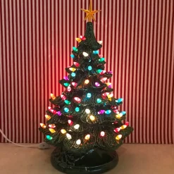 Online The Jolly Christmas Shop Medium Lighted Green Ceramic Christmas Tree 17"
