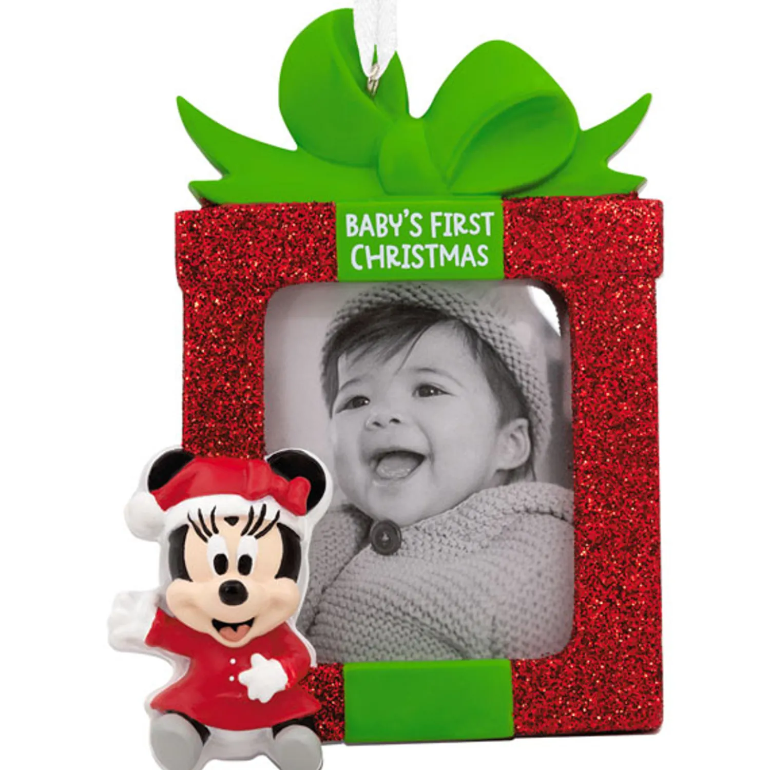 Sale The Jolly Christmas Shop Minnie Baby's First Christmas Photo Holder Personalized Christmas Ornament 3HCM0995