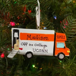 Online The Jolly Christmas Shop Moving Van Personalized Christmas Ornament OR1854