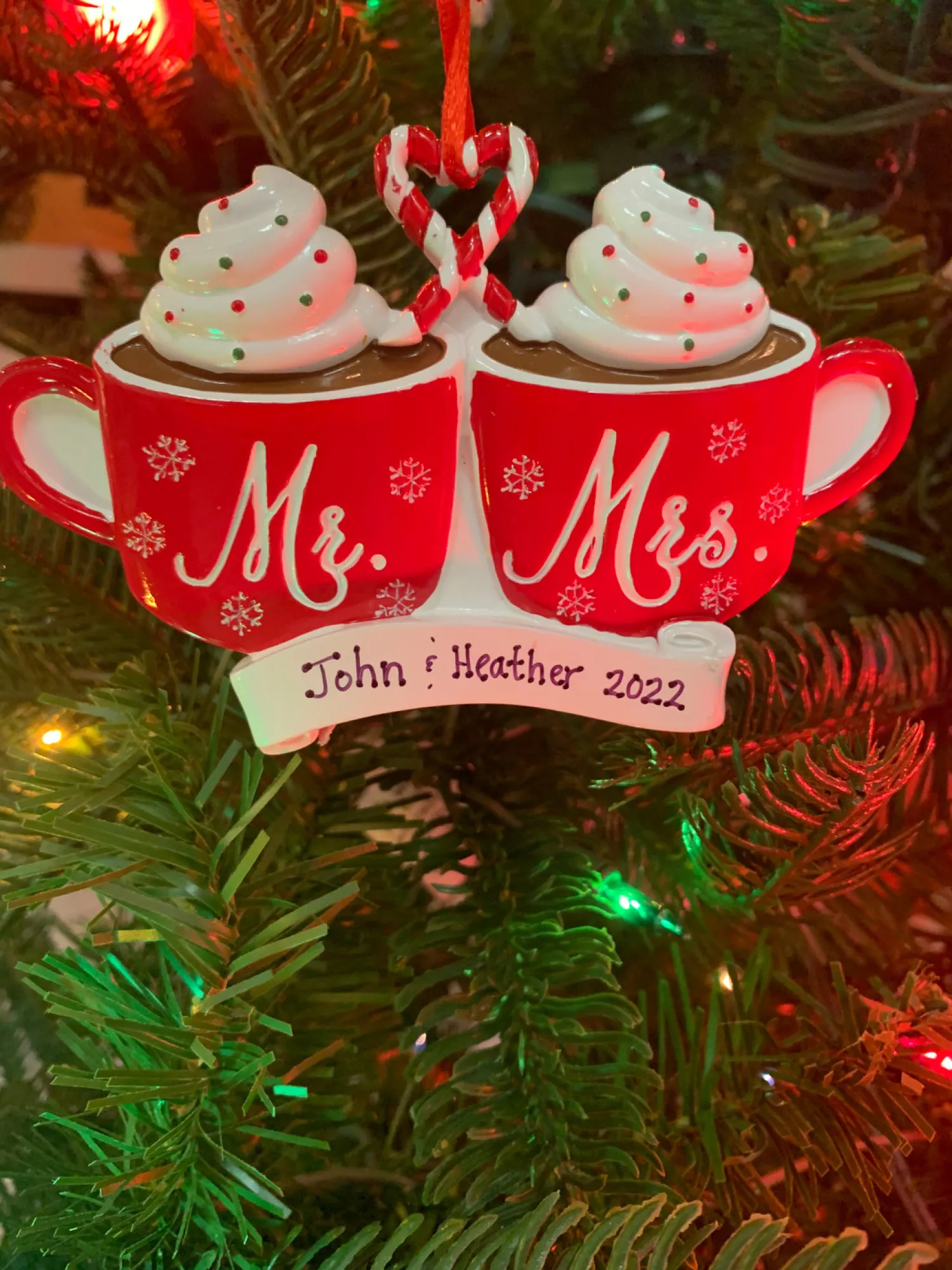 Best The Jolly Christmas Shop Mr. & Mrs. Hot Cocoa Personalized Christmas Ornament OR2345