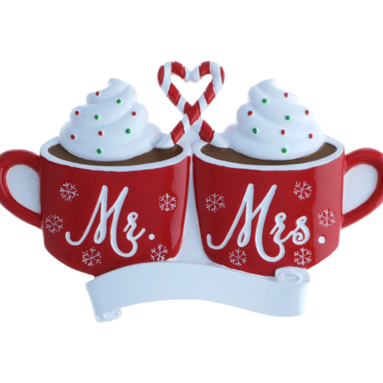 Best The Jolly Christmas Shop Mr. & Mrs. Hot Cocoa Personalized Christmas Ornament OR2345