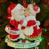 The Jolly Christmas Shop Mr. And Mrs. Claus Kissing Personalized Christmas Ornament OR2391