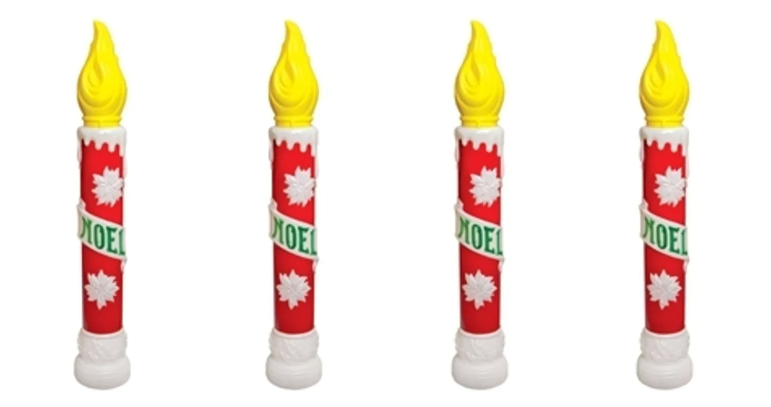Hot The Jolly Christmas Shop Noel Christmas Blow Mold Candles Set Of 4 C5030
