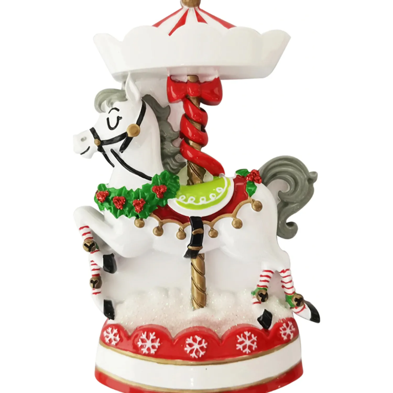 The Jolly Christmas Shop Nostalgic Carousel Personalized Christmas Ornament OR2392