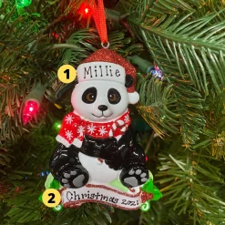 The Jolly Christmas Shop Panda Personalized Christmas Ornament OR1850-P