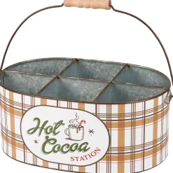 Hot The Jolly Christmas Shop Primitives By Kathy 12" Christmas Hot Cocoa Station Caddy 119060