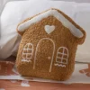 Hot The Jolly Christmas Shop Primitives By Kathy 12" Gingerbread House Shaped Christmas Pillow 119009