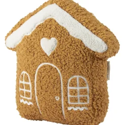 Hot The Jolly Christmas Shop Primitives By Kathy 12" Gingerbread House Shaped Christmas Pillow 119009