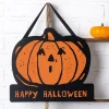 The Jolly Christmas Shop Primitives By Kathy 13" Happy Halloween Wall Hanging Sign 113482