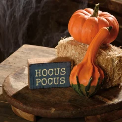 The Jolly Christmas Shop Primitives By Kathy 3" Hocus Pocus Halloween Block Sign 113696