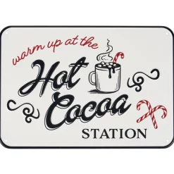 New The Jolly Christmas Shop Primitives By Kathy 13.5" Hot Cocoa Station Metal Christmas Sign 119011