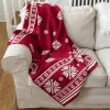 Discount The Jolly Christmas Shop Primitives By Kathy 60" Red And White Nordic Christmas Throw Blanket 37387