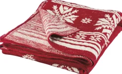 Discount The Jolly Christmas Shop Primitives By Kathy 60" Red And White Nordic Christmas Throw Blanket 37387