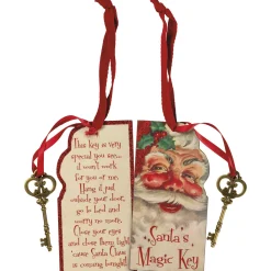 Online The Jolly Christmas Shop Primitives By Kathy 6" Santa's Magic Key Christmas Ornament 105053