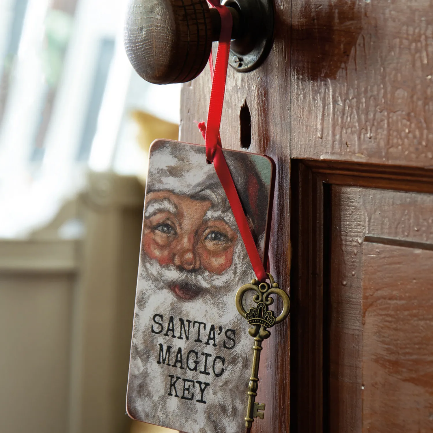 Hot The Jolly Christmas Shop Primitive's By Kathy 6" Santa's Magic Key Christmas Ornament 113542