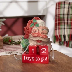 Outlet The Jolly Christmas Shop Primitives By Kathy 7.5" Santa Days To Go Block Countdown Advent Calendar 115324