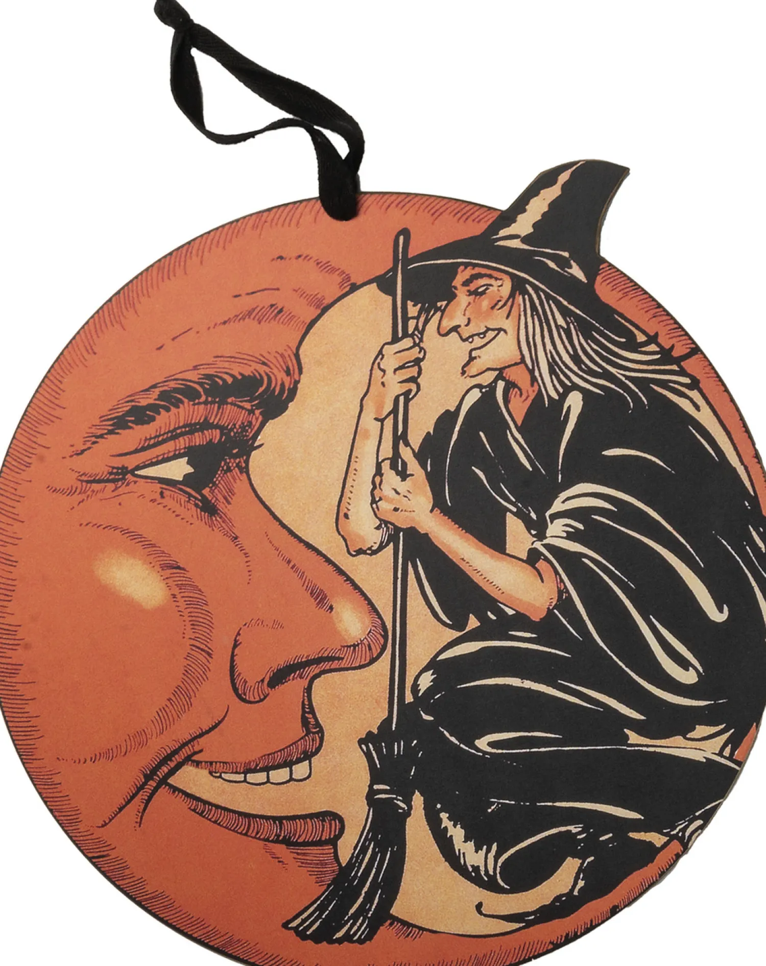 Hot The Jolly Christmas Shop Primitives By Kathy 14" Witch Moon Halloween Sign 95400