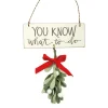 Best The Jolly Christmas Shop Primitives By Kathy 5" You Know What To Do Felt Mistletoe Christmas Ornament 102924