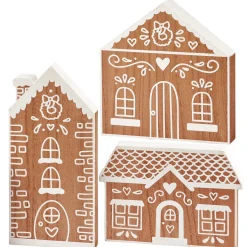 Online The Jolly Christmas Shop Primitives By Kathy Gingerbread House Chunky Sitter Set Of 3 Christmas Figures 119012