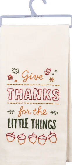 Online The Jolly Christmas Shop Primitives By Kathy Give Thanks Embroidered Fall Kitchen Dish Towel 31857
