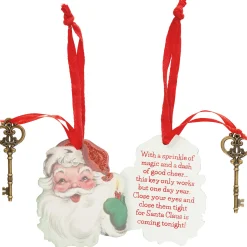 New The Jolly Christmas Shop Primitives By Kathy Santa Claus Key Christmas Ornament 115321