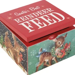 Online The Jolly Christmas Shop Primitives By Kathy Santa's Best Reindeer Feed Hinged Wooden Box Christmas Decoration 115353