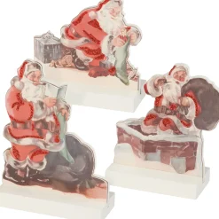 The Jolly Christmas Shop Primitives By Kathy Set Of 3 Santa Claus Stand Up Signs 115318