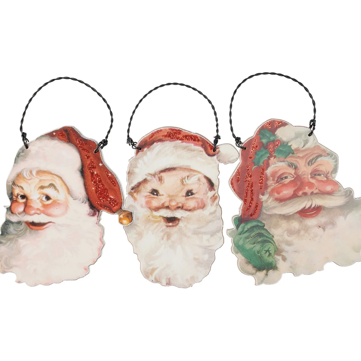 Discount The Jolly Christmas Shop Primitives By Kathy Set Of 3 Santa Claus Vintage Inspired Christmas Ornaments 115319