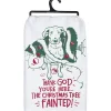 Outlet The Jolly Christmas Shop Primitives By Kathy The Tree Fainted Dog Christmas Tree Dish Towel 109663