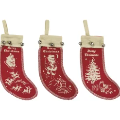 Sale The Jolly Christmas Shop Primitives By Kathy Vintage Small Felt Stocking Ornament Set Of 3 1024