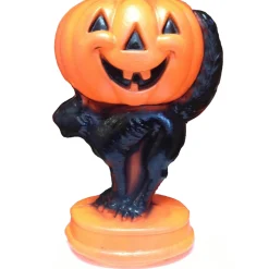 Best The Jolly Christmas Shop Pumpkin And Black Cat Blow Mold H3077