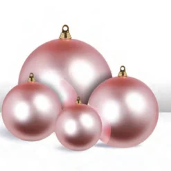Hot The Jolly Christmas Shop Raz 3", 4", 6", Or 10" Large Pink Matte Ball Christmas Ornaments