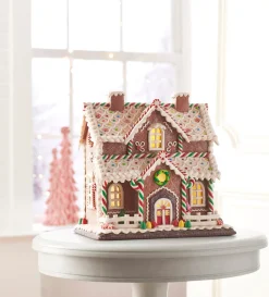 Online The Jolly Christmas Shop Raz 12.25" LED Lighted Two Story Gingerbread House Christmas Figure 4016095