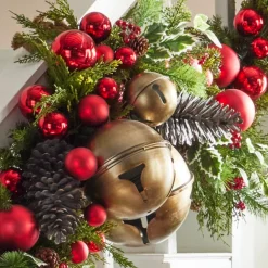 Hot The Jolly Christmas Shop Raz 7.75", 10.5", Or 13.75" Antiqued Gold Jingle Bell Metal Christmas Ornament