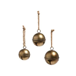 Hot The Jolly Christmas Shop Raz 7.75", 10.5", Or 13.75" Antiqued Gold Jingle Bell Metal Christmas Ornament