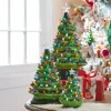 Outlet The Jolly Christmas Shop Raz 8", 13", Or 17" Battery Operated Lighted Green Ceramic Christmas Tree