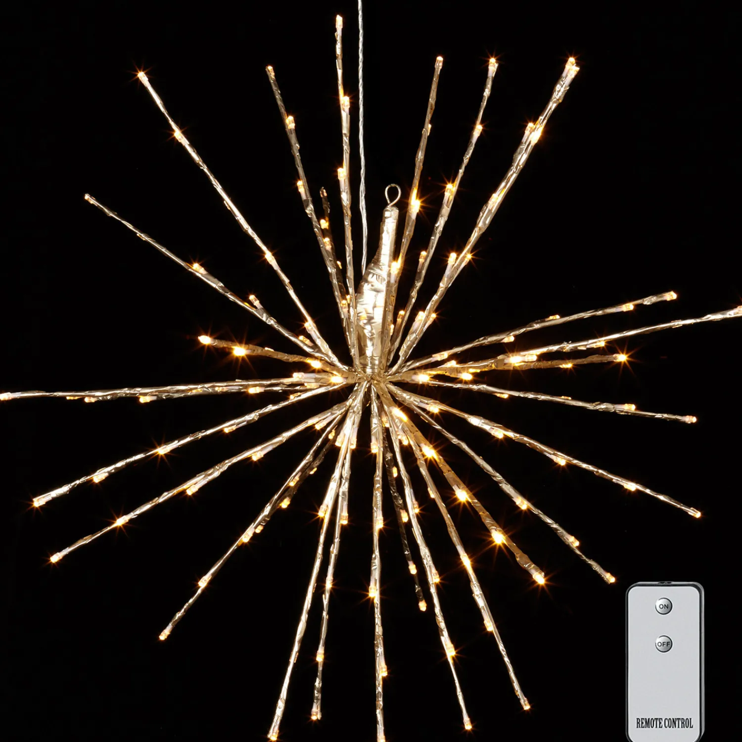 Discount The Jolly Christmas Shop Raz 17", 23", Or 27.5" Gold LED Lighted Starburst With Remote Christmas Decorations