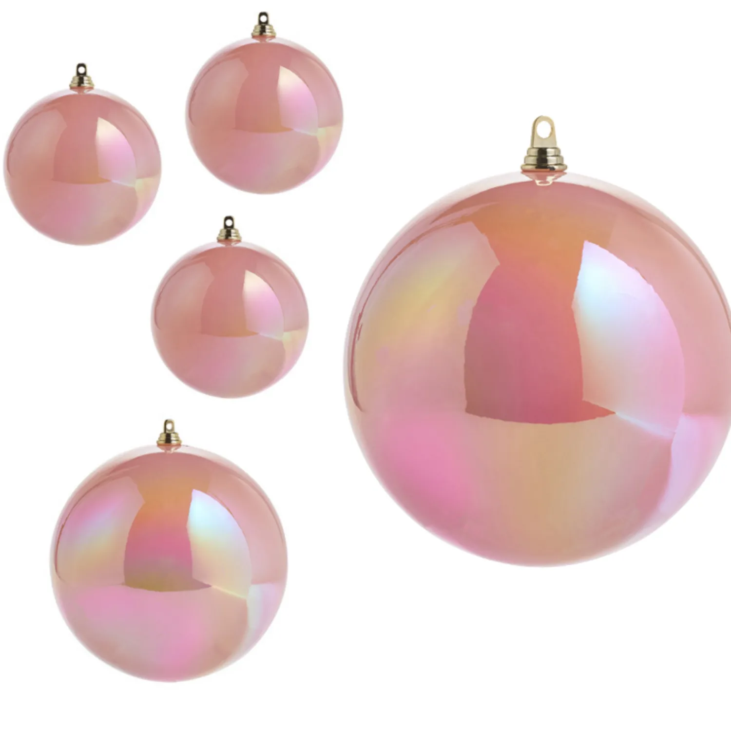 Sale The Jolly Christmas Shop Raz 4", 6", Or 10" Iridescent Pink Ball Christmas Ornament