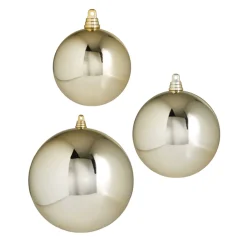 Best The Jolly Christmas Shop Raz 3", 4", Or 6" Large Champagne Shiny Ball Christmas Ornaments