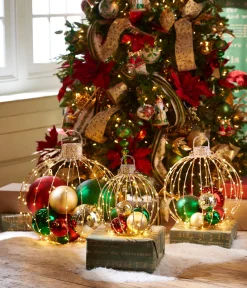 Online The Jolly Christmas Shop Raz 14", 19", Or 23.5" Large Gold Lighted Metal Frame Ornament Christmas Decoration