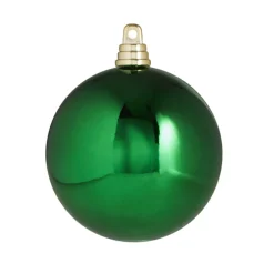 New The Jolly Christmas Shop Raz 3", 4", Or 6" Large Green Shiny Ball Christmas Ornaments