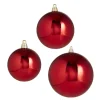 Clearance The Jolly Christmas Shop Raz 3", 4", Or 6" Large Red Shiny Ball Christmas Ornaments
