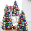 Hot The Jolly Christmas Shop Raz 10", 13", Or 15.5" Multicolor Ball Ornament Christmas Tree