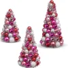 Clearance The Jolly Christmas Shop Raz 10", 13", Or 15.5" Pink And Silver Ball Ornament Christmas Tree Decoration