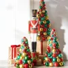 The Jolly Christmas Shop Raz 10", 13", Or 15.5" Red, Green And Gold Ball Ornament Christmas Tree