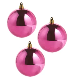 New The Jolly Christmas Shop Raz 4", 6", Or 10" Shiny Fuchsia Ball Christmas Ornament