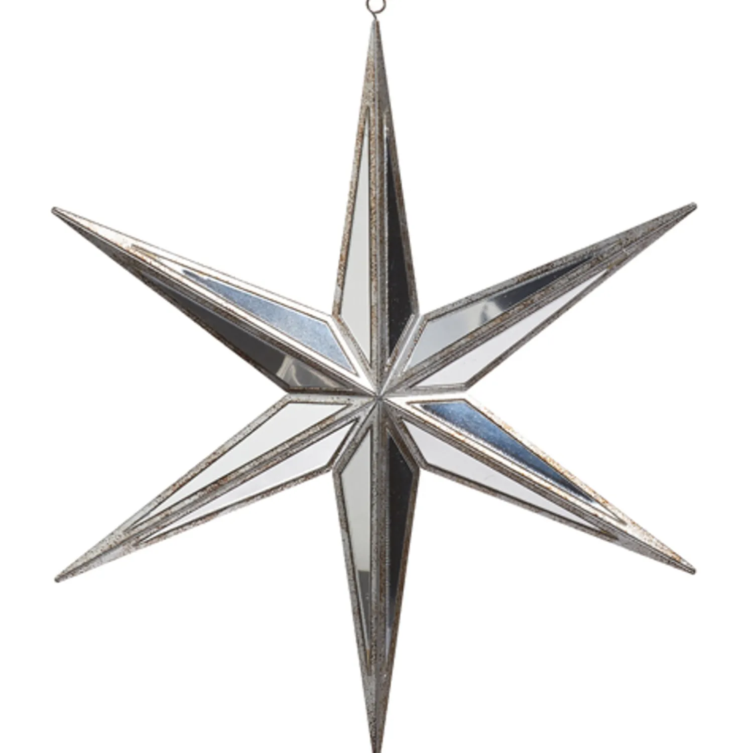 Outlet The Jolly Christmas Shop Raz 5.75", 12", Or 15" Silver Mirrored Star Christmas Ornament