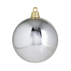 Hot The Jolly Christmas Shop Raz 3", 4", Or 6" Silver Shiny Ball Christmas Ornaments