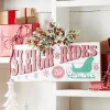 Hot The Jolly Christmas Shop Raz 28" Sleigh Rides Christmas Wall Sign 4312375